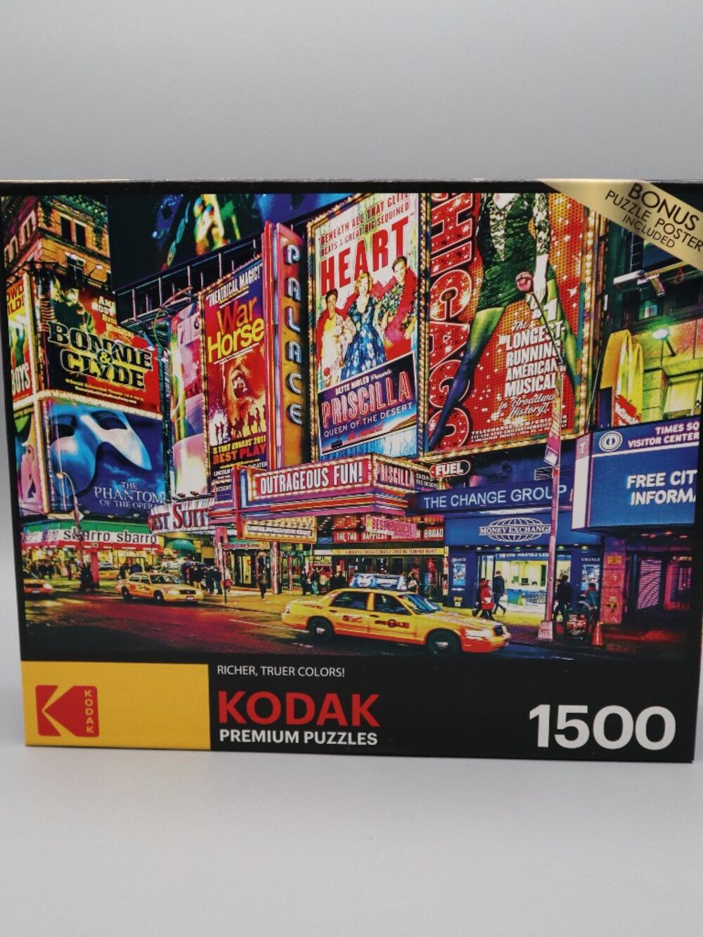 Kodak 1500 Piece Jigsaw Puzzle New York City Broadway Theater Street Scene